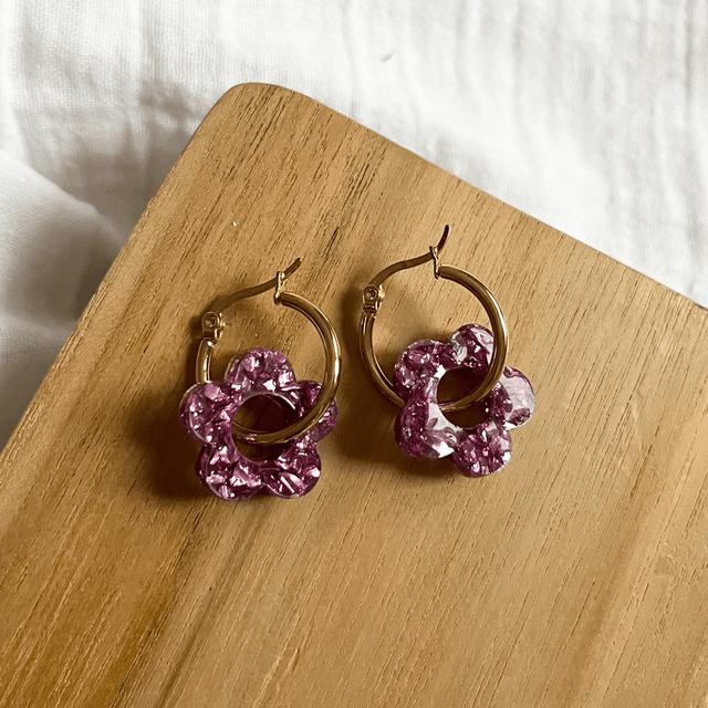 Boucles d&#039;oreilles Aura - Rose